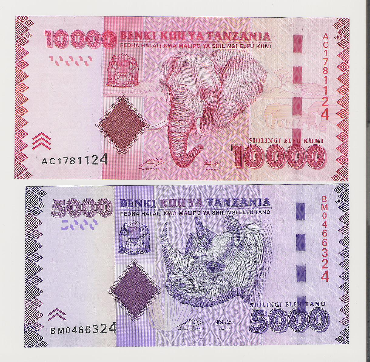 New Tanzania Banknotes