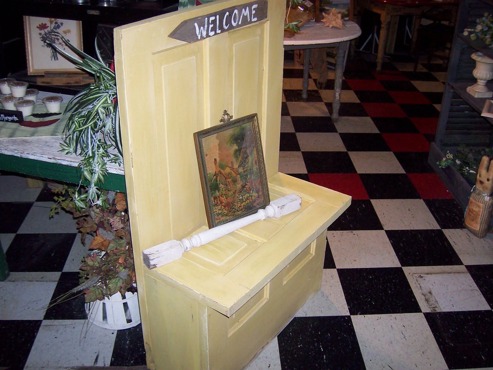 FRIENDS CANDLE SHED: A Door Able Benches ~made from old doors ...