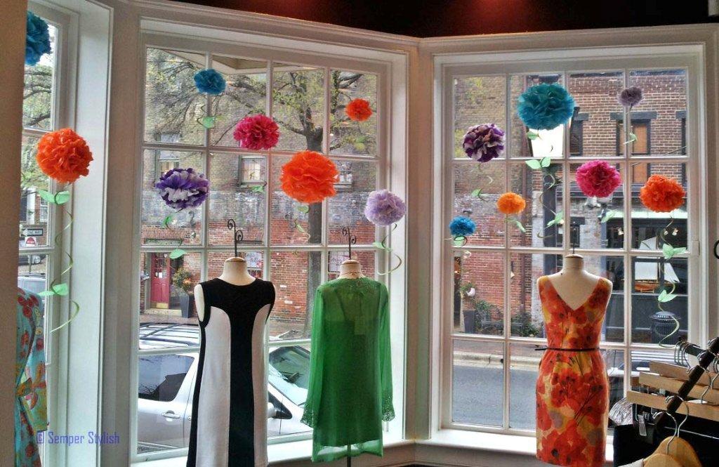 Zoe Boutique Springtime Window Decorations