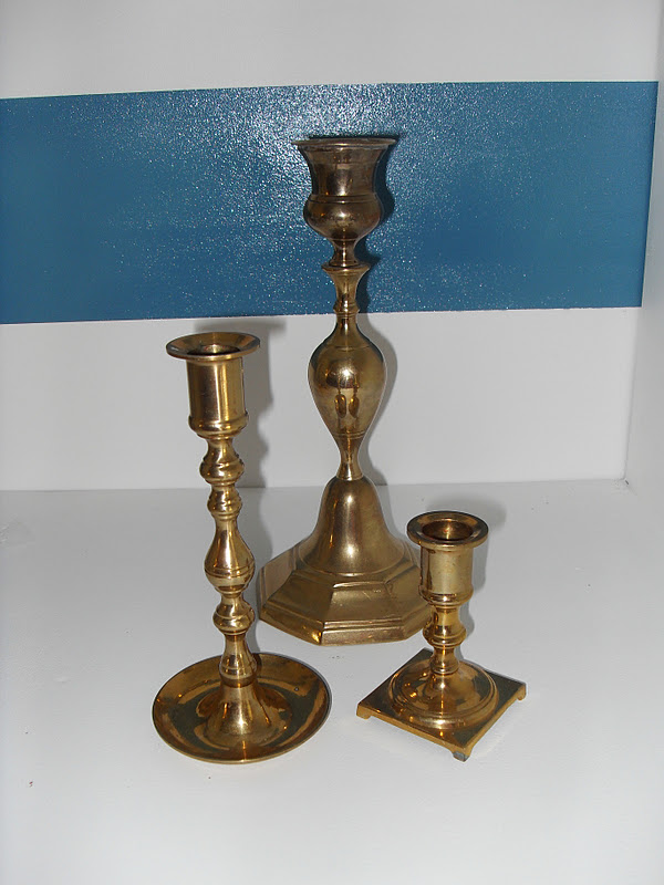 Oops! Painted Brass Candlesticks Before and After