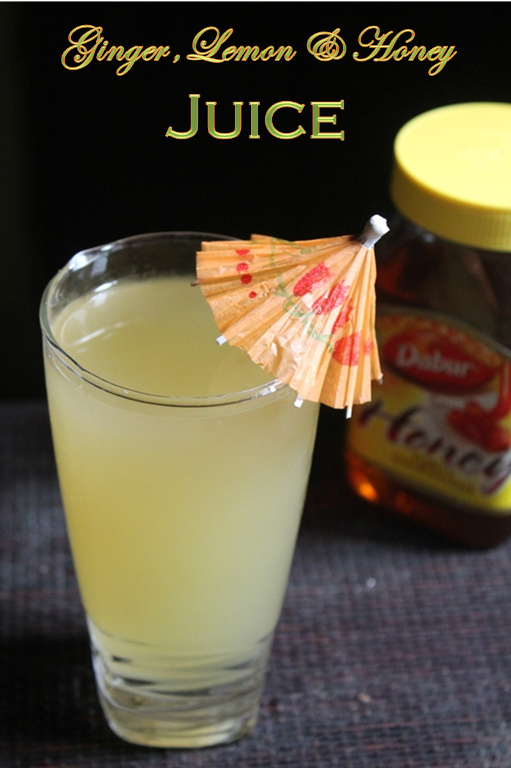 Ginger. Lemon & Honey Juice Digestion Juice Yummy Tummy