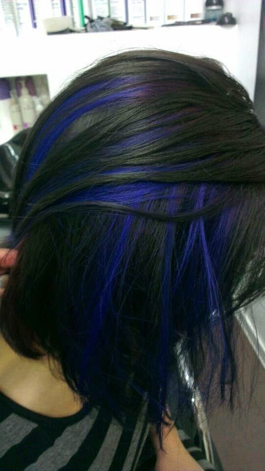 Red Purple Blue Hair Hair Short Hair Styles Dyed Hair
