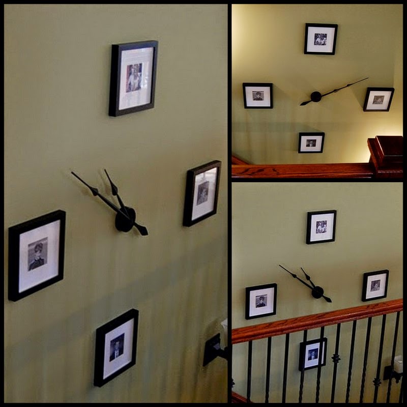 Dollar Store Crafter Family Photo Wall Clock