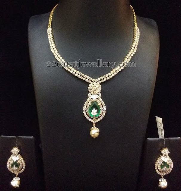 Simple Diamond Sets by Bombay Jewellery Jewellery Designs
