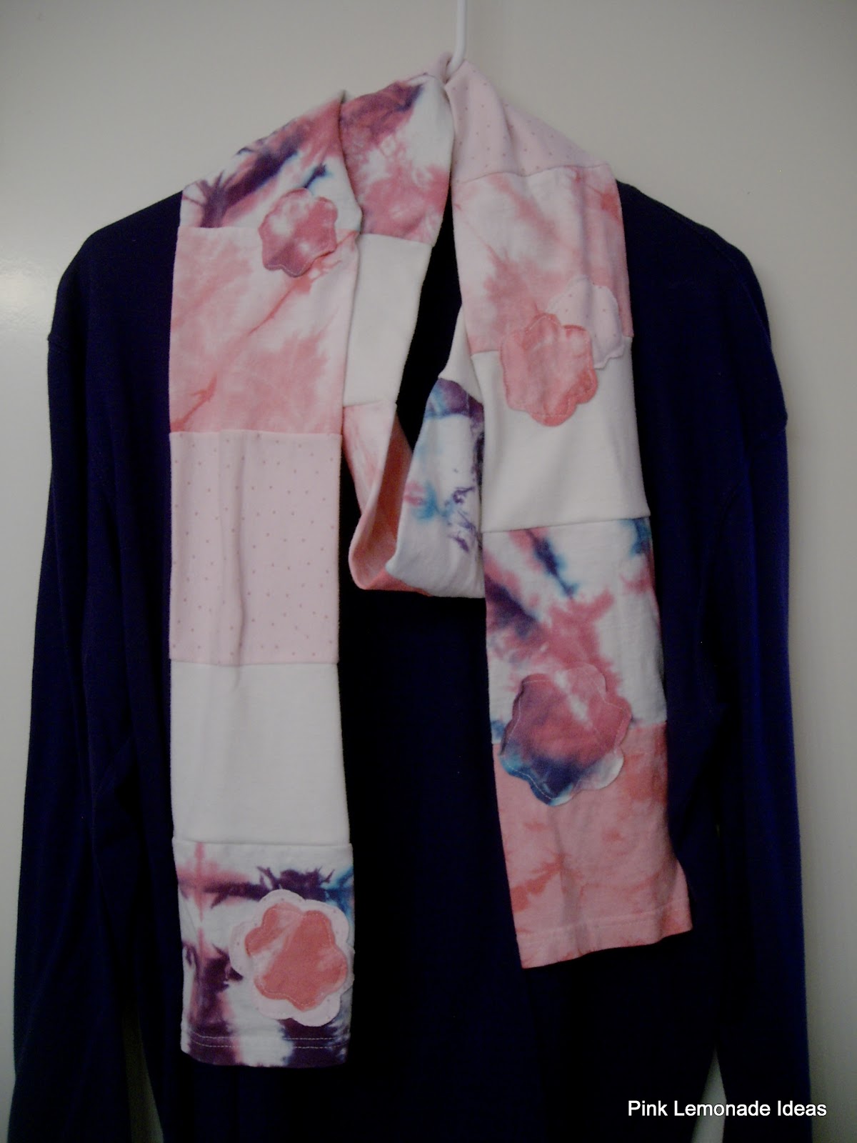Pink Lemonade Ideas Repurposed Tshirt scarf Tutorial