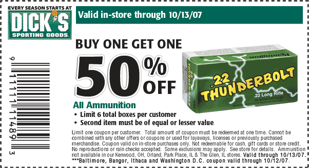 Dicks sporting coupons 2019