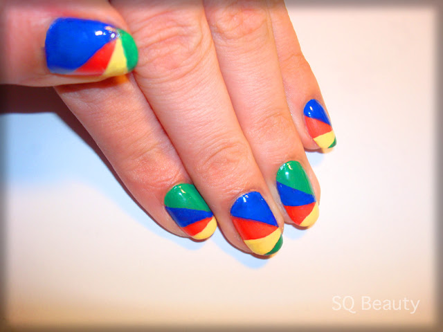 Nail Friday Multicolor geométrico manicura geometric manicure Silvia Quiros SQ Beauty