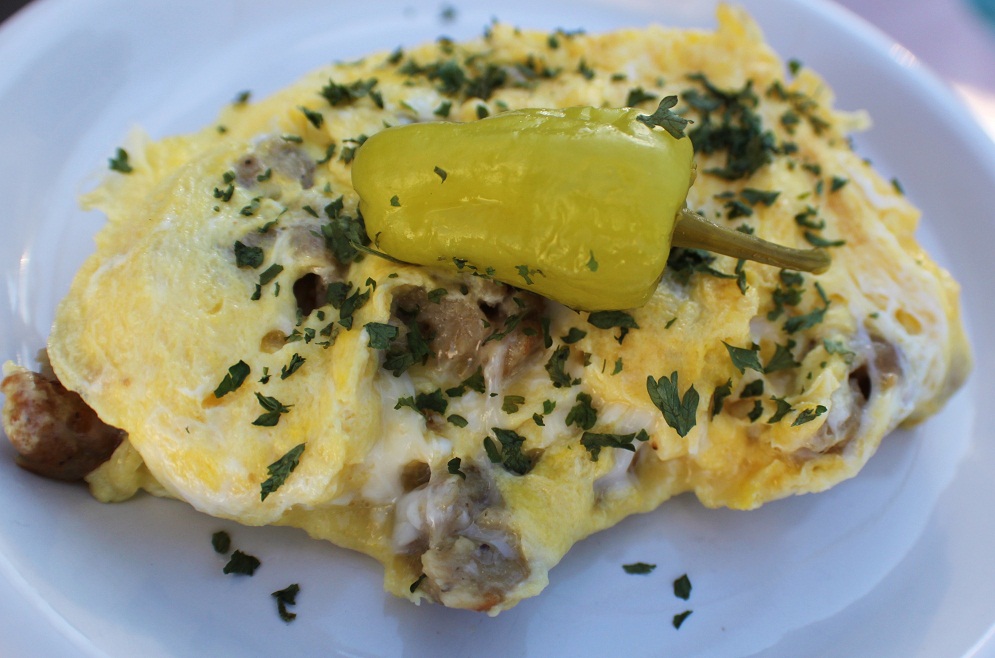 Crockpot Italian Sausage, Pepper and Egg Breakfast What's Cookin