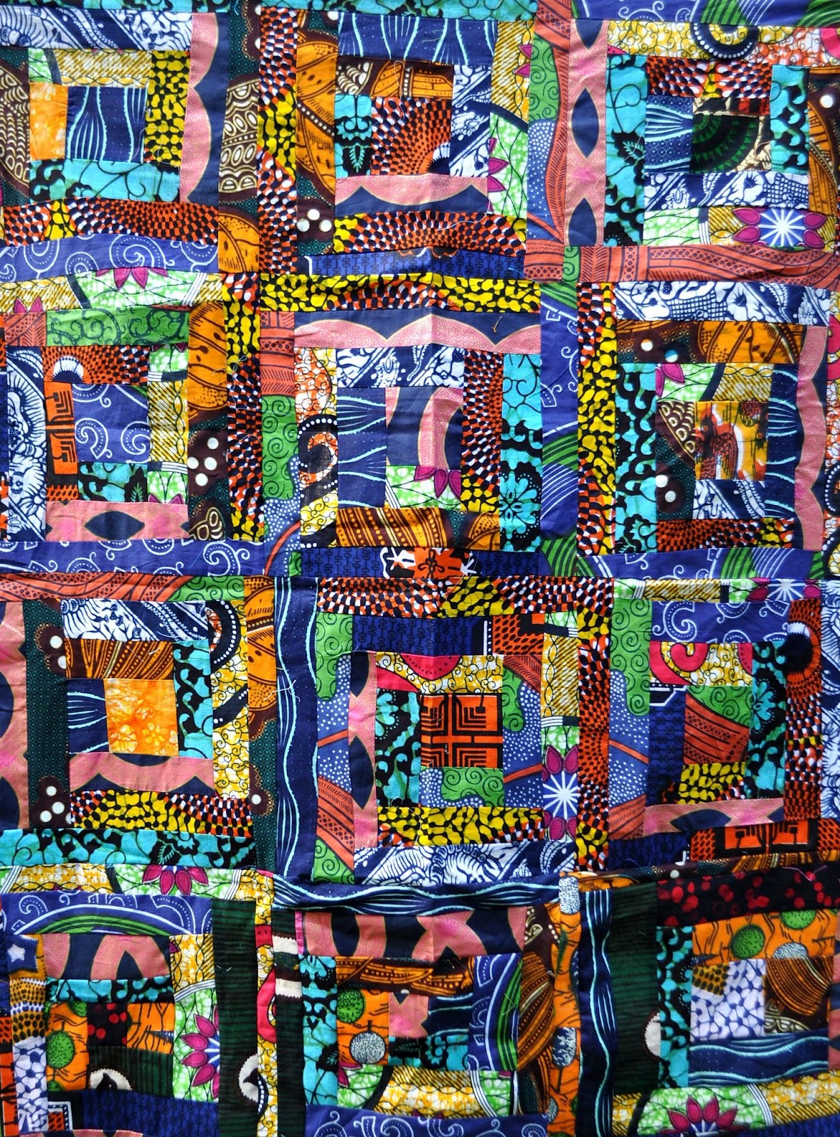 in watermelon sugar Quilts with African fabric