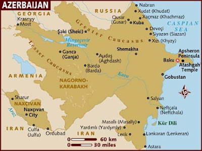 Azerbaïdjan Carte Pays Département