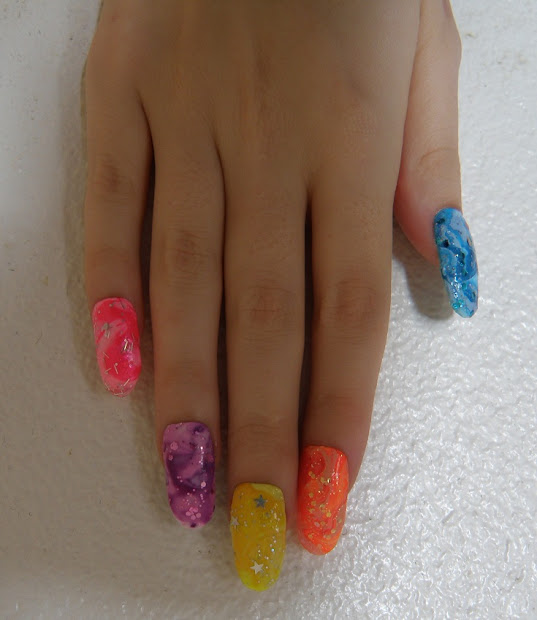 memi la water marble nail fail