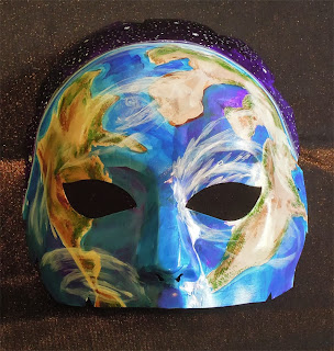Unique hand painted mask of Sister Earth for the Blessing of the Animals