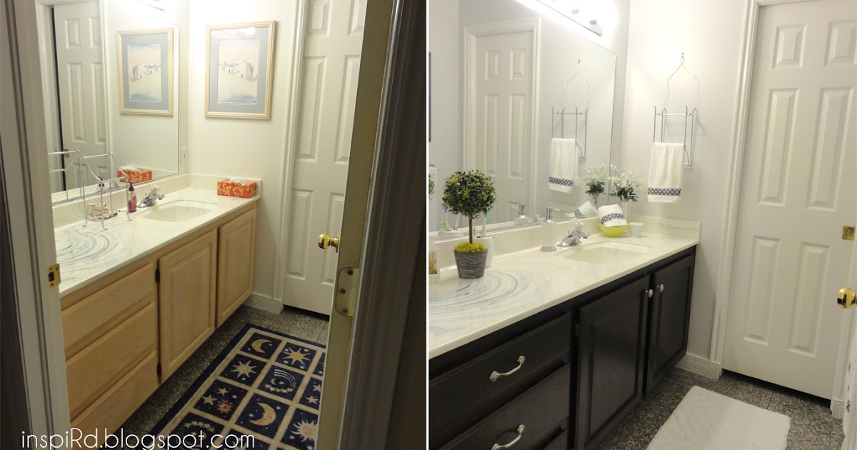 inspiRd Staining Bathroom My First DIY Project!