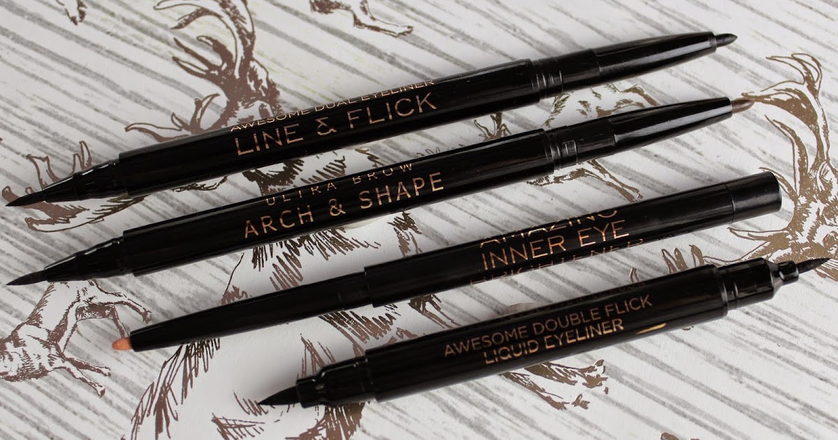 Beauty Makeup Revolution eyeliners and brow pen review flutter and