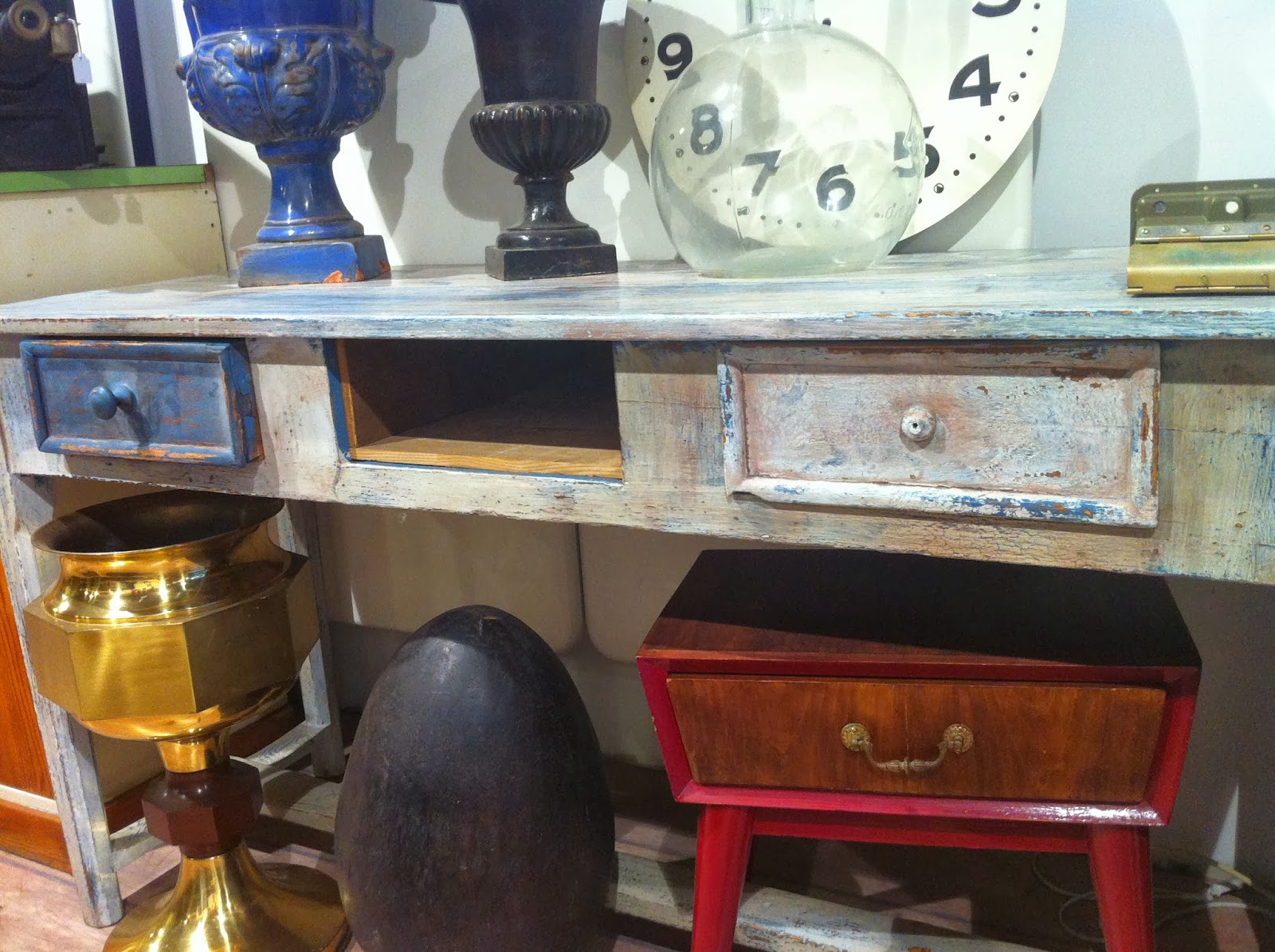 decoración vintage, antiguitats-baraturantic: mostrador antiguo de tienda