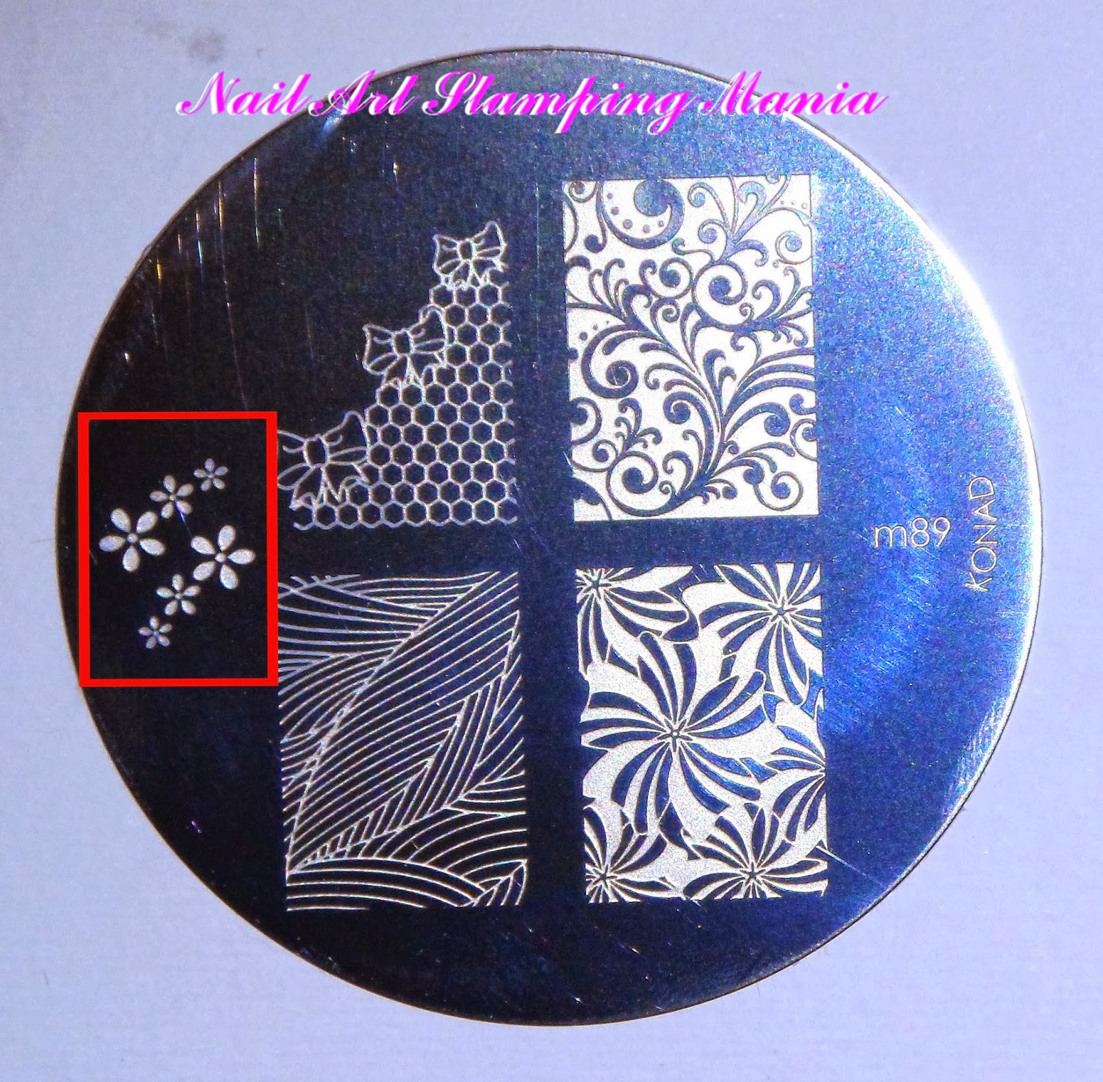 Nail Art Stamping Mania Stamping Decal With Konad Plate m100