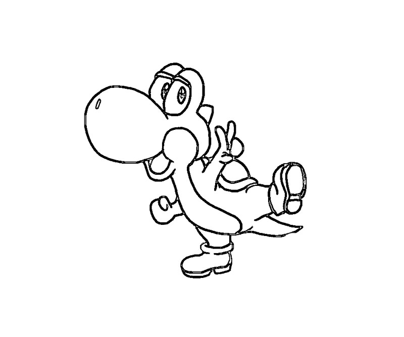 Printable Yoshi 2 Coloring Page title=