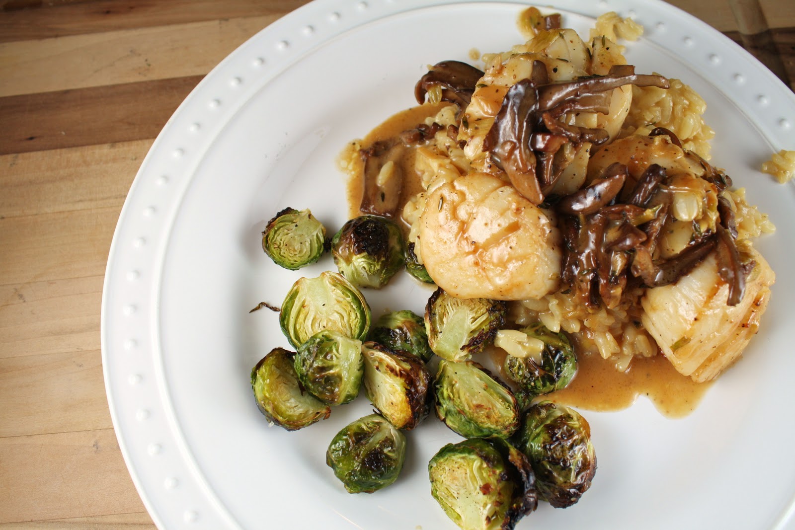 Living on Pure Land Sea scallops with chanterelles and Sherry