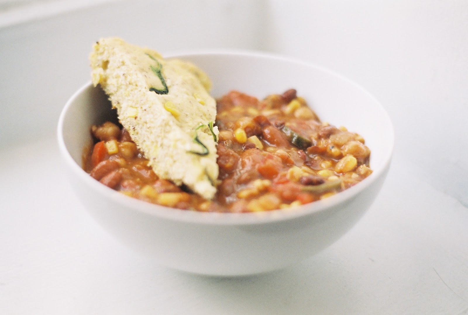 the Three Bean Chili with Gluten Free Cornbread