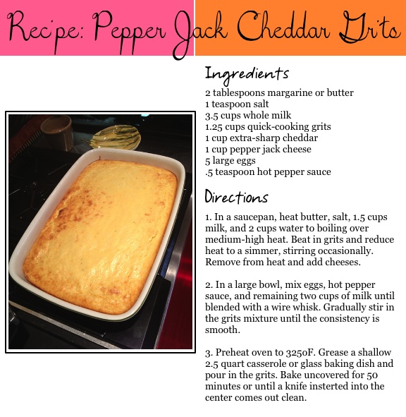 The Corner Apartment Pepper Jack Cheddar Grits