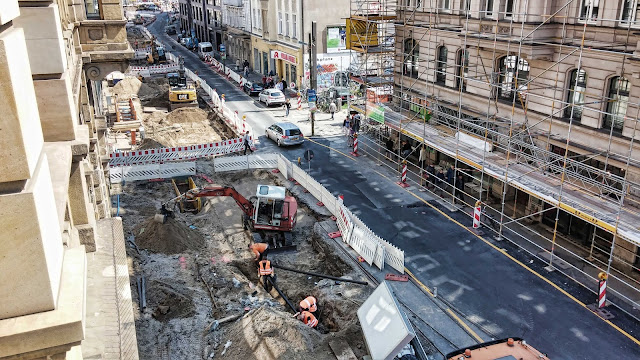 Baustelle Straßenbauarbeiten, Invalidenstraße / Chausseestraße, 10115 Berlin, 25.04.2014