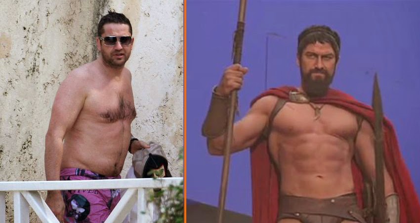 Celebrities and bodybuilding photos: 10 Impressive Male ... Gerard Butler 300