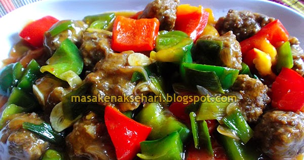 resep paprika tumis bola bola daging sapi resep paprika tumis bola bola daging sapi