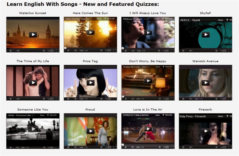 http://www.esolcourses.com/topics/learn-english-with-songs.html