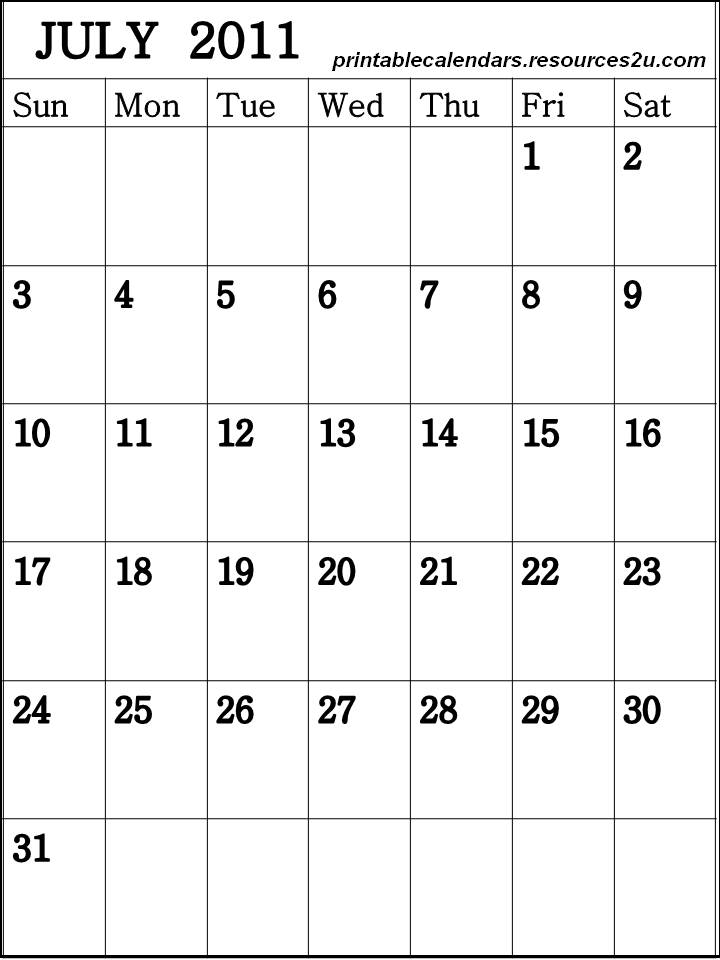 Blank Calendar 2011 July blank calendar 2011. Blank Calendar 2011 July