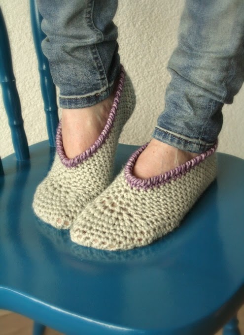 Free crochet pattern: slippers | Happy in Red Free crochet pattern: slippers | Happy in Red