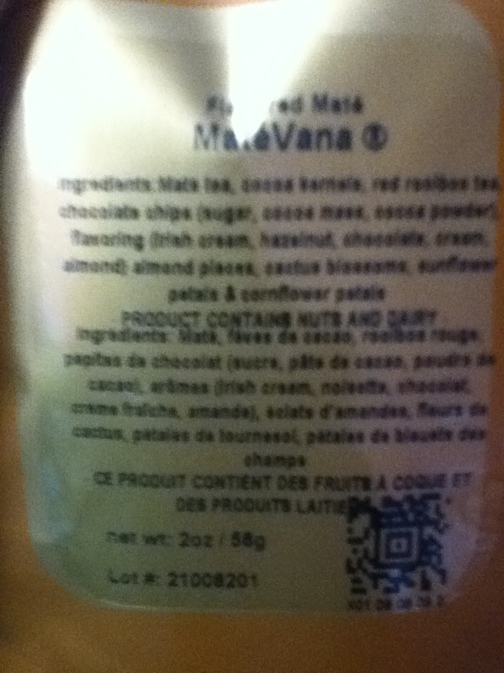 TastEA Time! Teavana MateVana (mate with rooibos, chocolate and nuts)