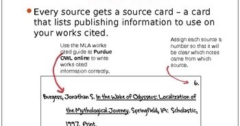 mrs agates class mla format source cards source cards