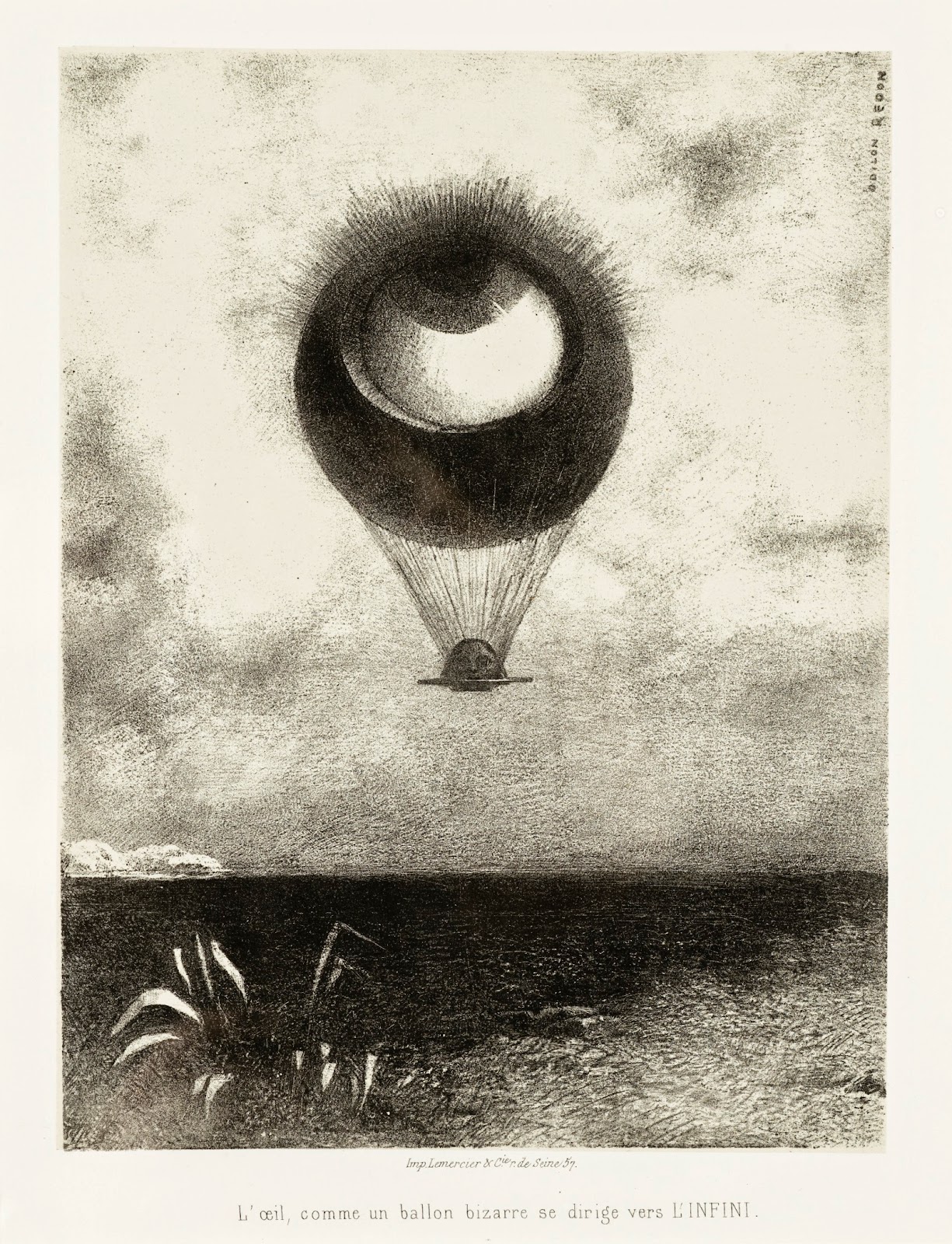 El Ojo, como un extraño globo se dirige al infinito L'Oeil, comme un ballon bizarre se dirige vers l'infini