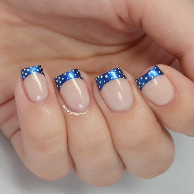 pink & polished navy french tips
