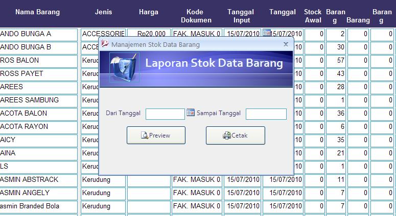 Download Aplikasi Access Stok Gudang Dan Transaksi Zip Skripsi Teknik