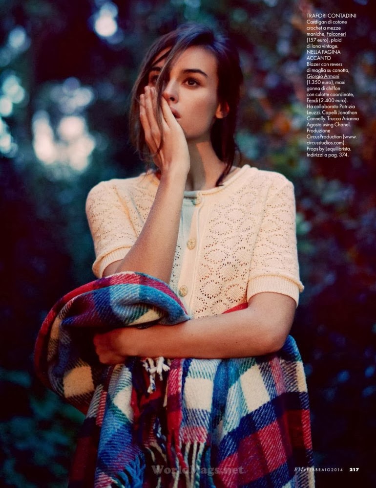 Kasia Smutniak Elle Italia Magazine Photoshoot February 2014 Kasia Smutniak Photoshoot by Photographer David Burto for Elle Magazine Italia February 2014