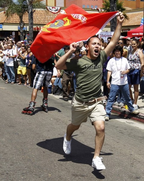 Last Saturday, in San Diego's Pride parade, carrying American flags and ... Last Saturday, in San Diego's Pride parade, carrying American flags and ...