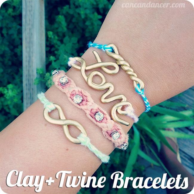 Can Can Dancer Clay + Twine Bracelets