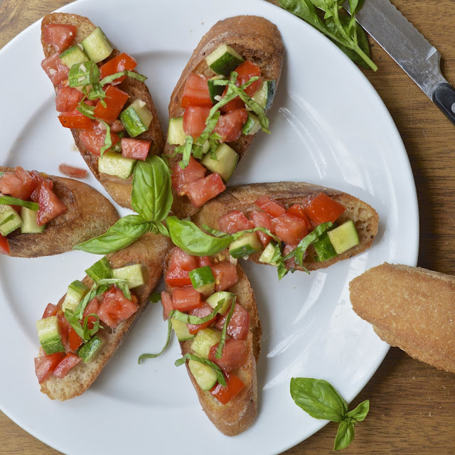Tomato Cucumber Bruschetta Virtually Homemade Tomato Cucumber Bruschetta