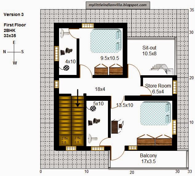 My Little Indian Villa: #38#R31 2BHK Duplex in 33x35 (West facing ... My Little Indian Villa: #38#R31 2BHK Duplex in 33x35 (West facing ...