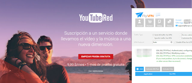 Youtube Red fuera de Estados Unidos desde España
