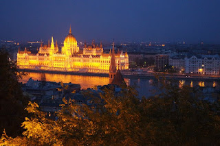 Danube River at Night Hungary Danube River at Night Hungary