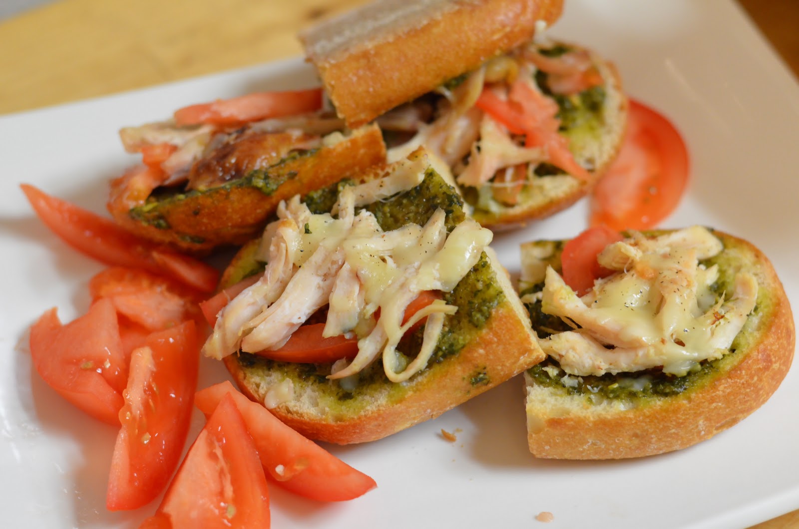 Cali Cooking Couple chicken pesto sandwich