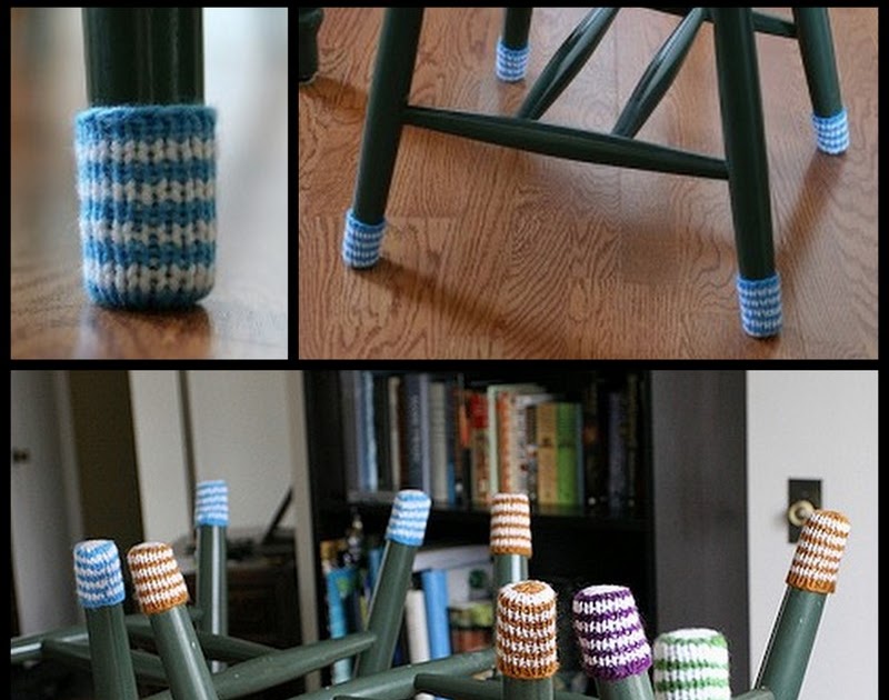 Dollar Store Crafter Knitted Chair Leg Floor Protectors