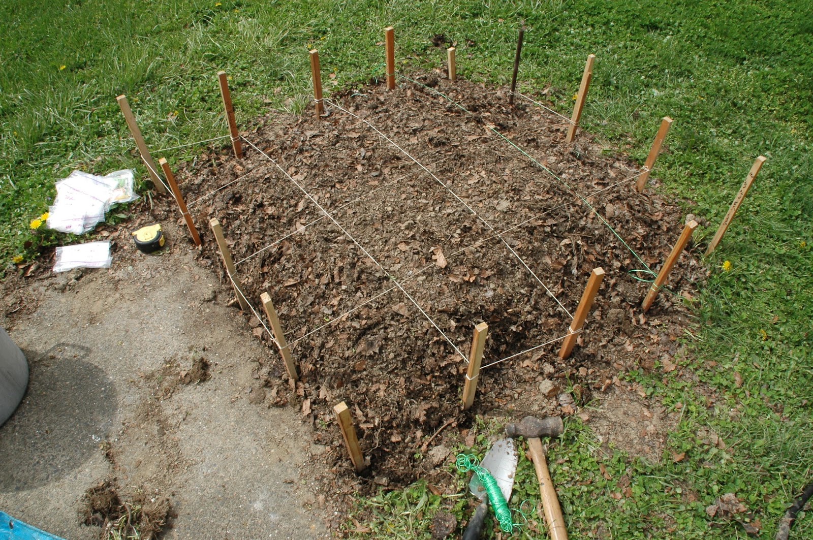 Photography Damentions: First Planting 2012 Square Foot Garden Plot