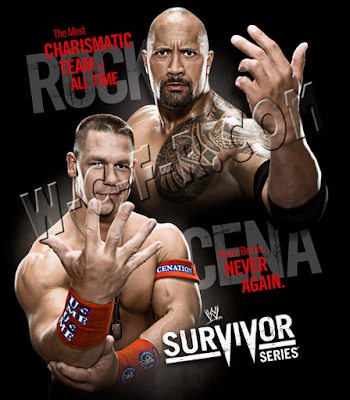 john cena y the rock forman parte del poster para survivor series 2011