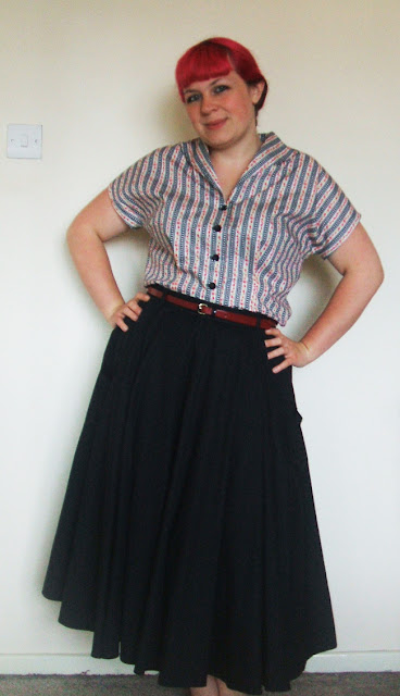 Butterick 4993 blouse, circle skirt