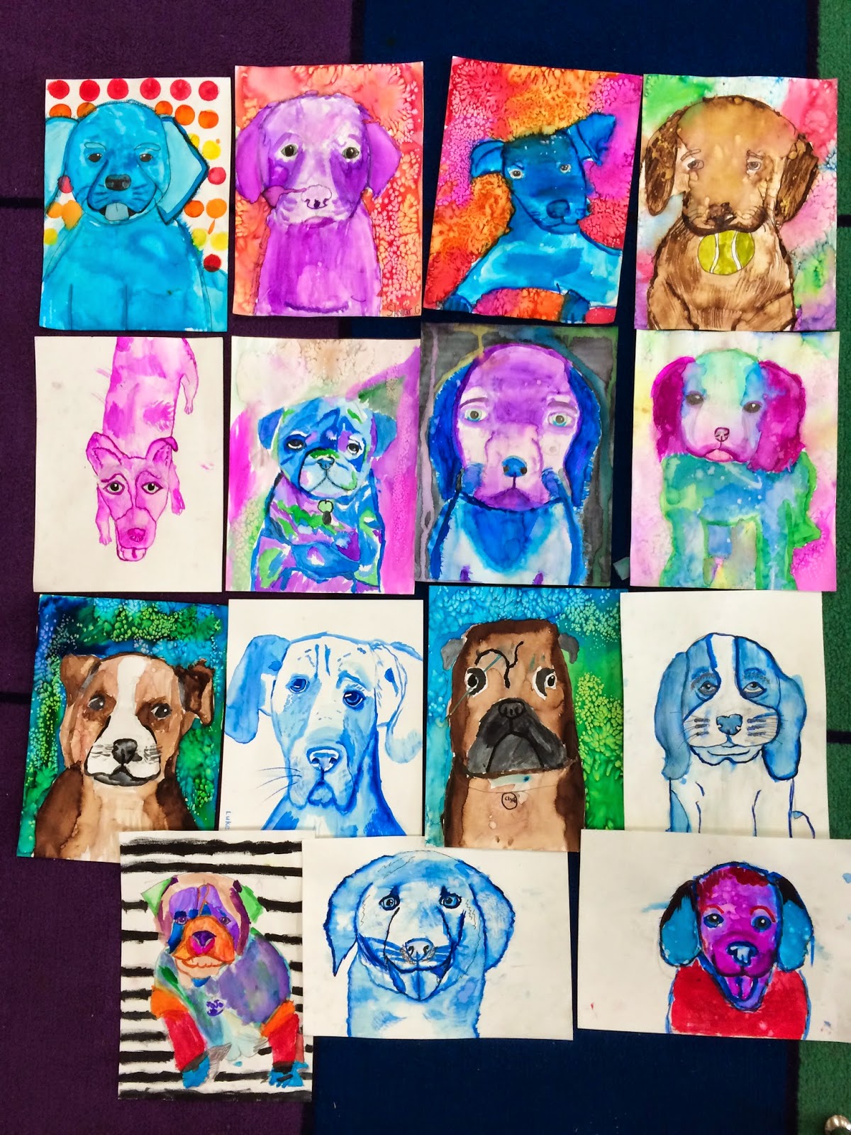 smART Class Dogs, Color Wheels, and a fun jewelry idea!!