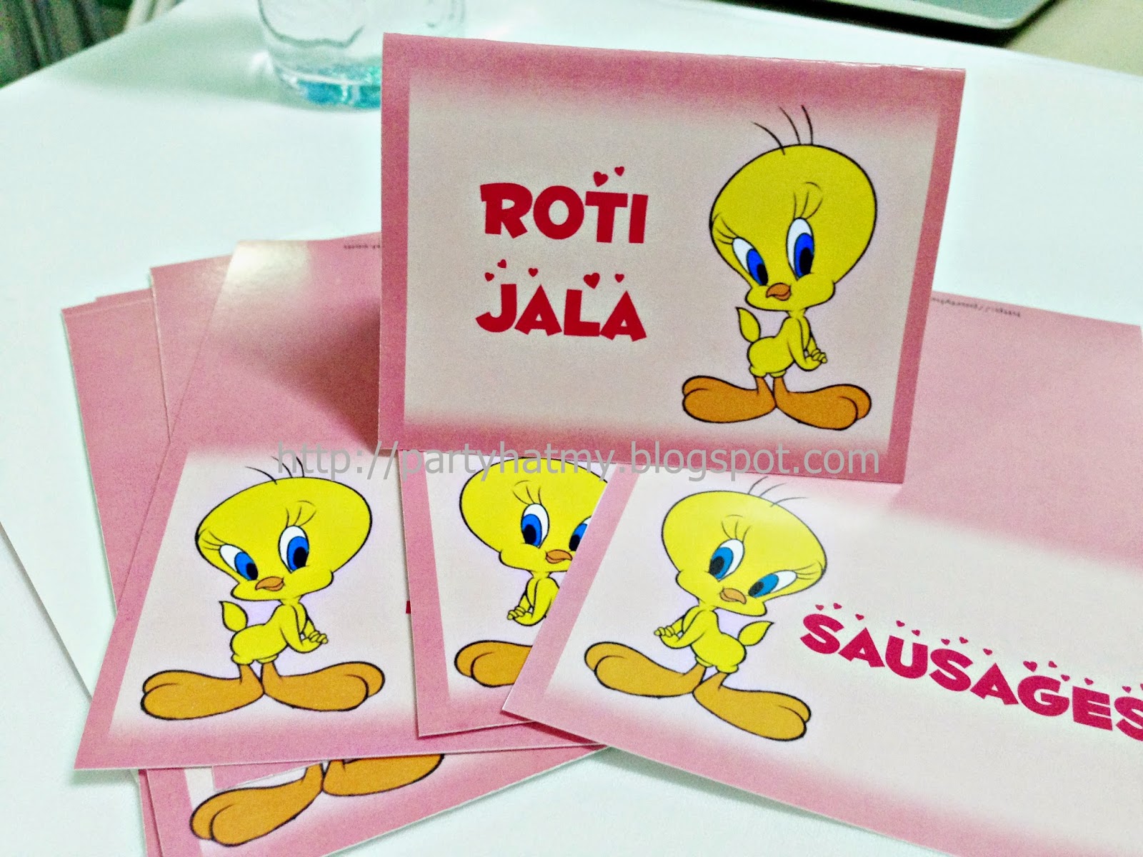 Party Hat Tweety Bird 1st Birthday Party for Alisha