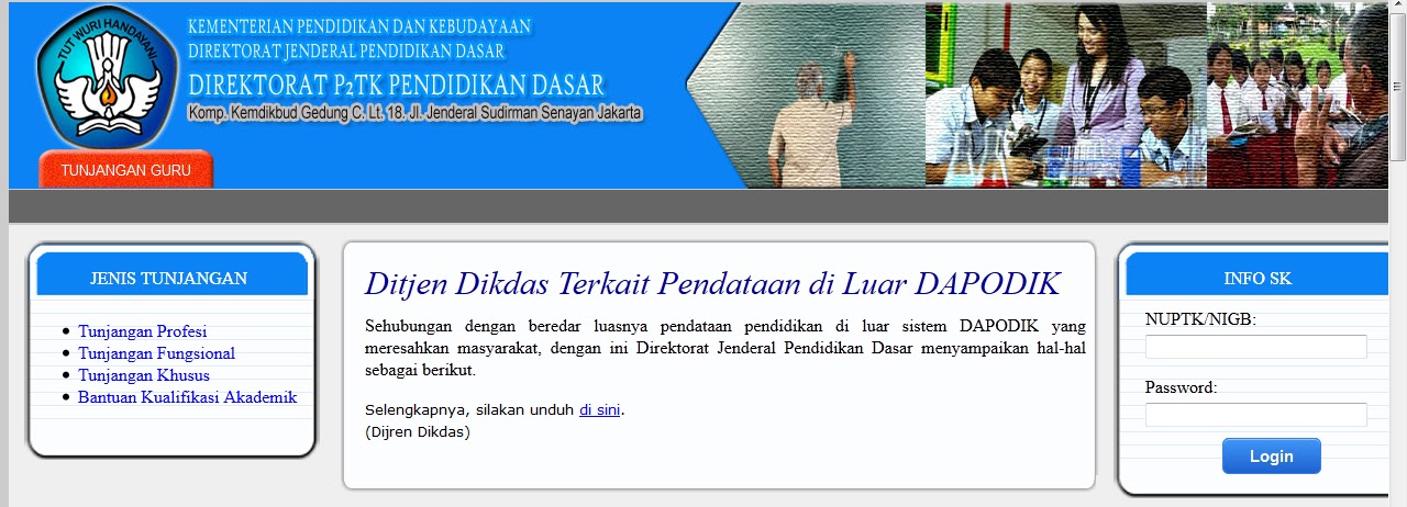 Caranya masukkan NUPTK dan tanggal lahir dibalik CONTOH 1972- 12- 9